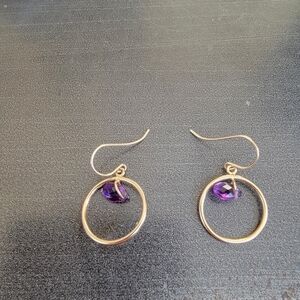 14kt gold and Amethyst earrings